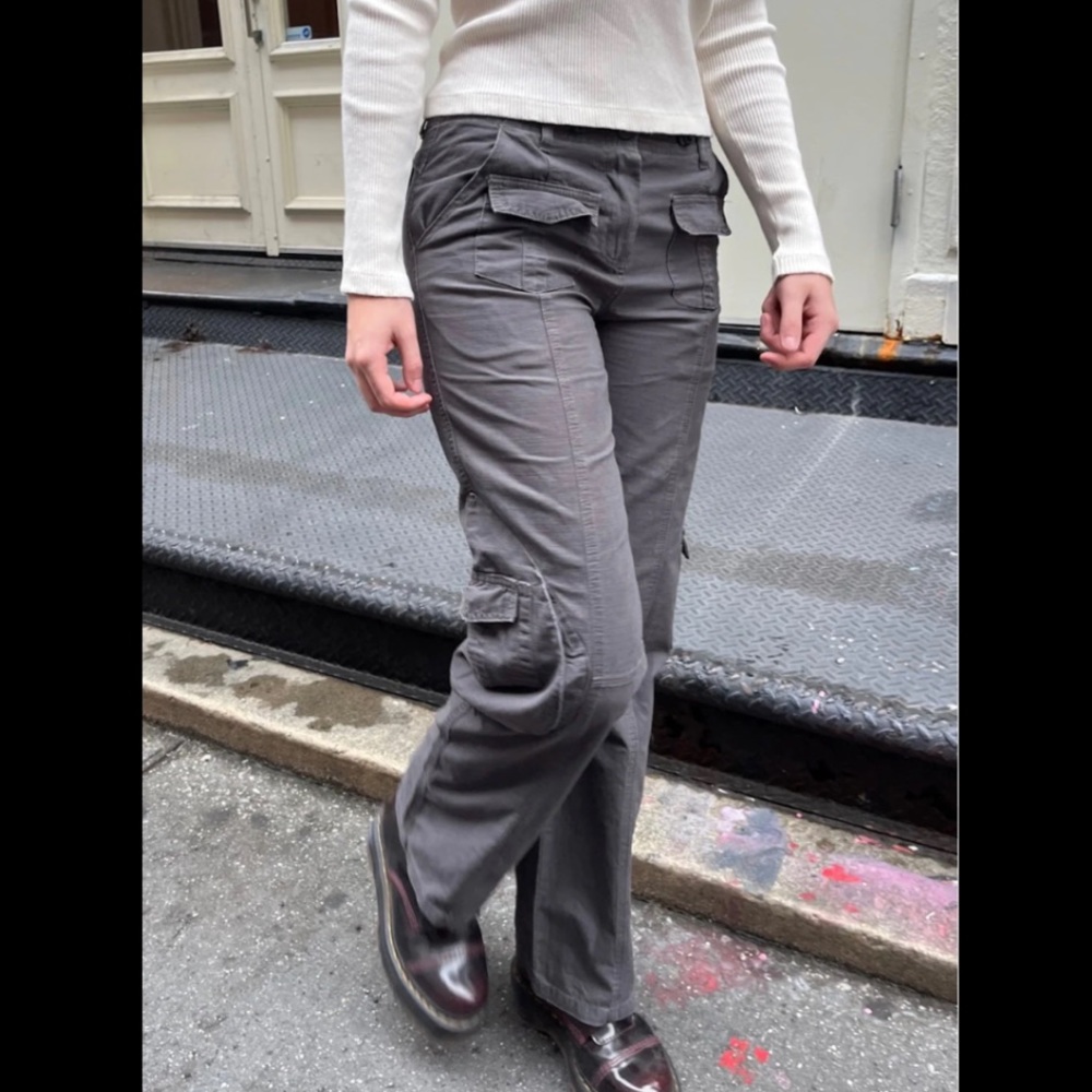Brandy melville kim cargo pants in grey